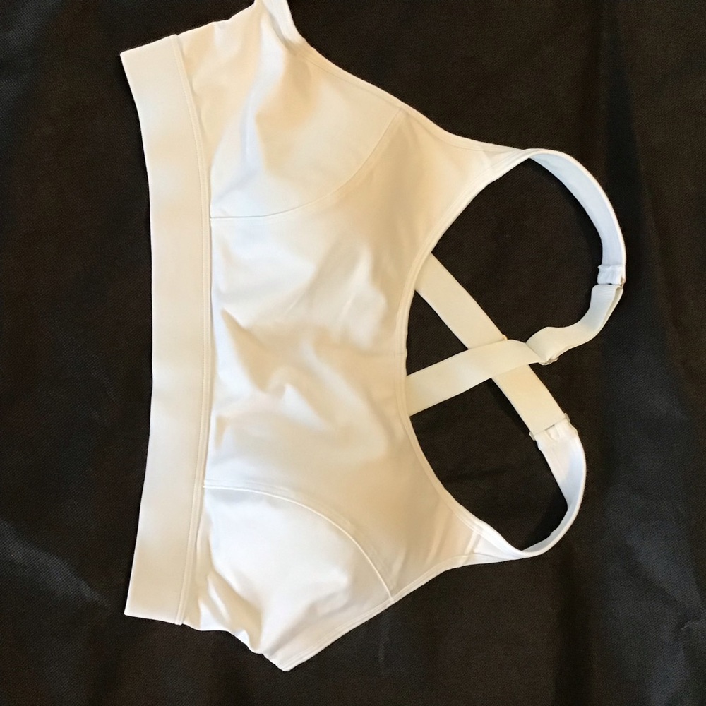 aerie White Racerback Sports Bra